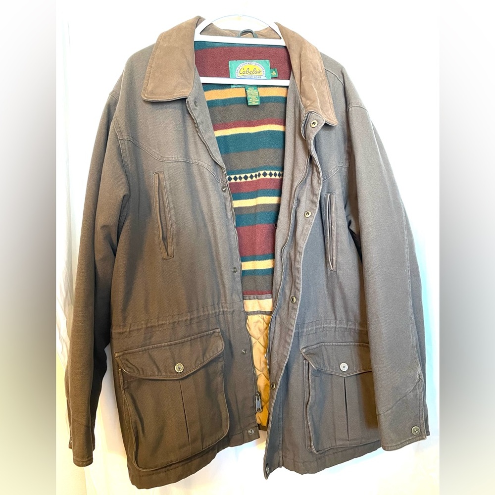 Mens field jacket XL, Cabelas jacket, Heavyweight Mens Jacket, Mens Winter Coat
